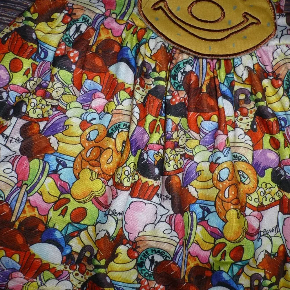 NEW Boutique Mickey Mouse Disneyland Snacks Sleeveless Dress